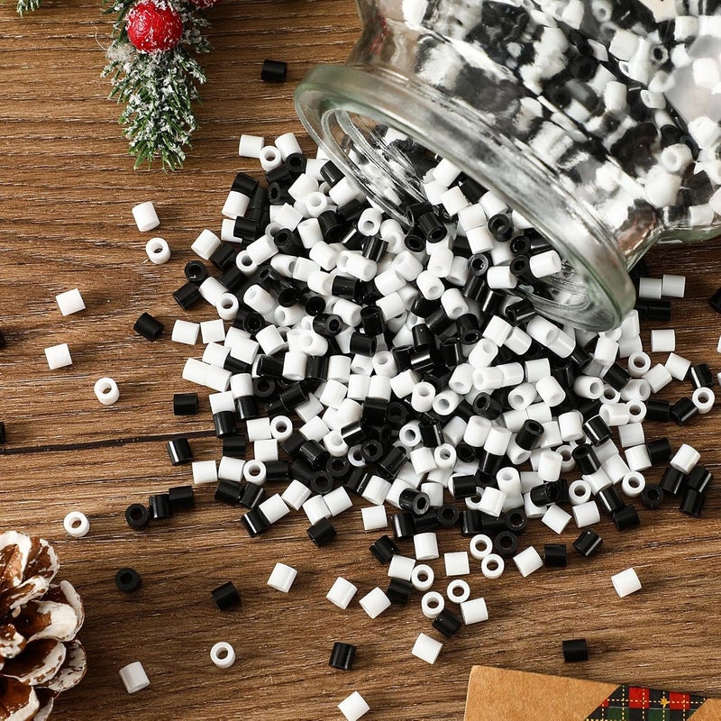 Augsun Fuse Beads, 1500Pcs Black White Melty Beads 5mm Iron Beads for Arts and Crafts - Image 3